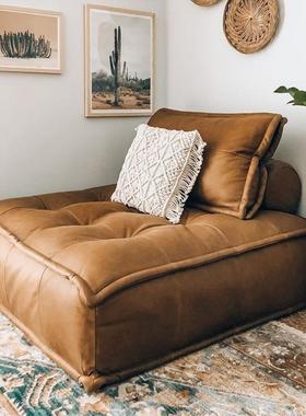 意式客豆腐块懒人沙发榻榻42722米单人厅双人三人组合沙沙发卧室