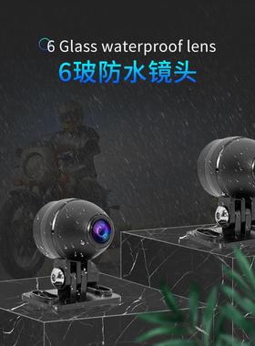 新款防水0摩托车行车记34370录108前后双录隐藏摄像重P仪机专用