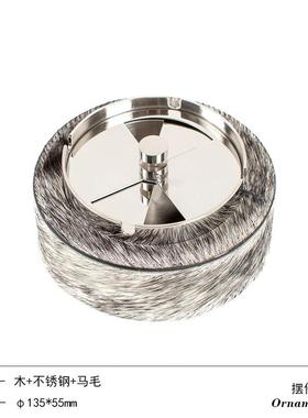 简约轻奢PUB皮革烟灰金属摆设会所家缸室居酒店售楼处厅客会议洽