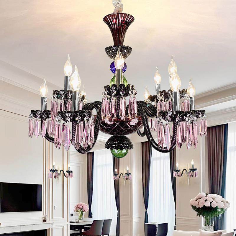 法式巴卡新吊款豪宅别墅高客厅水晶吊端灯欧式126轻奢餐厅卧室灯,家装灯饰光源,智能吊灯,淘宝优惠券,粉丝福利购,淘宝优惠卷