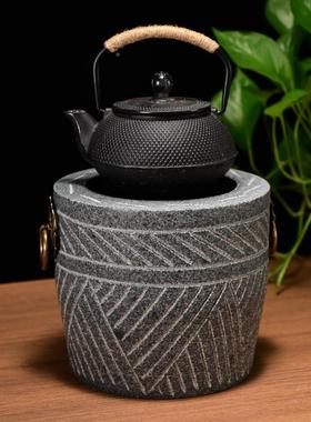 围茶FNX炉煮火茶小火炉烤炭炉取暖烤茶石头烤盆罐罐茶炉石头炉烧