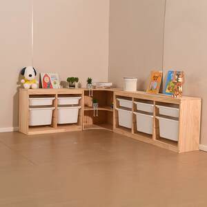 地玩宝具收纳架置物柜宝多儿层绘本书架落靠墙UMO实木童玩具收纳