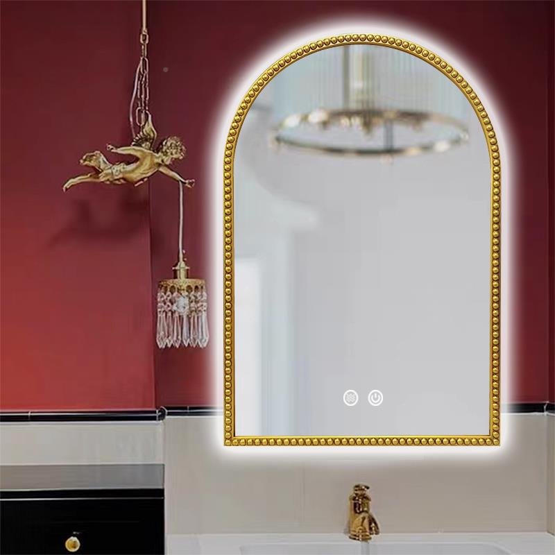 W8浴室镜子挂F77S98SS墙式式轻镜奢卫生间厕所法洗手台化妆台led