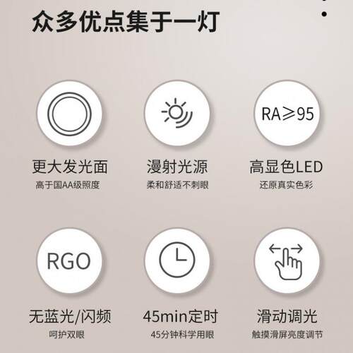 护眼台灯国A级学习专用用中小A学生儿童插习电488家4308书桌学灯