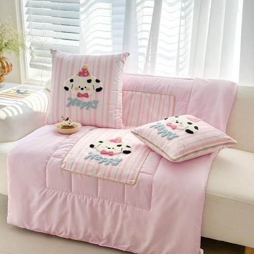 新款抱枕被子用汽车载公用叠折靠枕办10033027室午睡枕两头毯子二