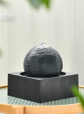 现厅代流水摆件设循风环水球桌面喷泉居家客摆电视柜开业礼071220