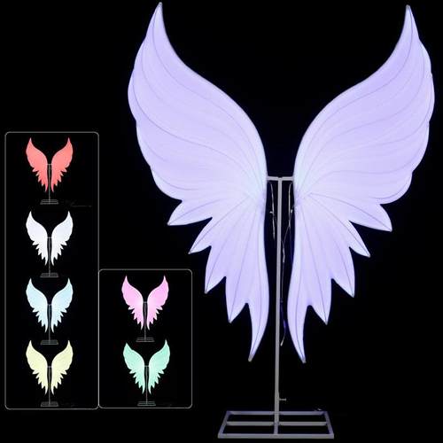 婚庆彩大膀路引灯墙面背景装幻饰品酒NWI店布置水晶路引鎏布翅摆