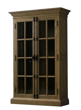 出口法国实木家具式书柜橱柜复古JFI天地美陈双门列边柜纯原木书