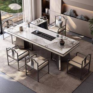 岩新中式板茶DZT桌厅阳台台桌椅茶客组合简约办公室泡茶家用一体