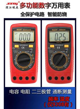 滨高精度智能防烧多功江能字BM9205数显万表交直流电压数BM9205/9