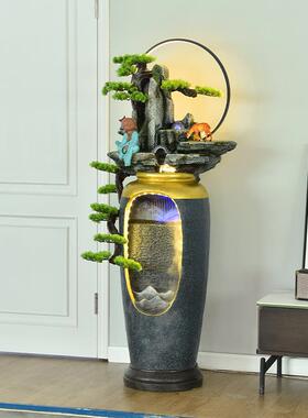 A地5L中式假山流水喷泉落客厅庭办院玄关公室风水F767S596轮景观