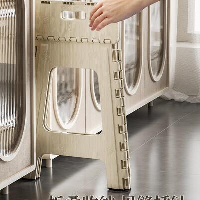 加厚塑料折叠凳子家用凳高板结备用餐桌椅便携可成AUF人浴室折实