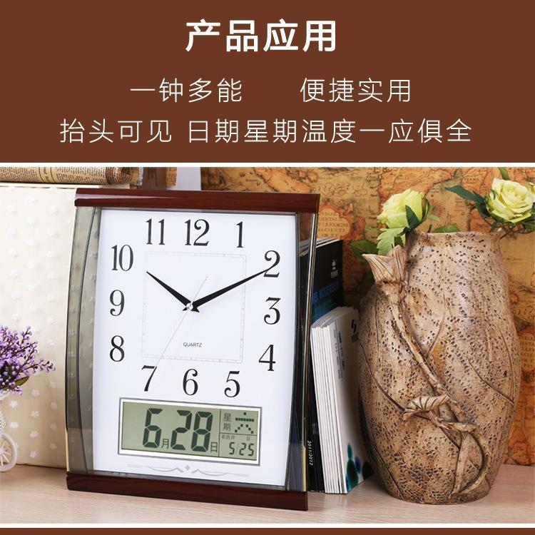 工厂货源LC晶钟表万D年机芯石英钟配件历星期温液度显示屏LCD-220