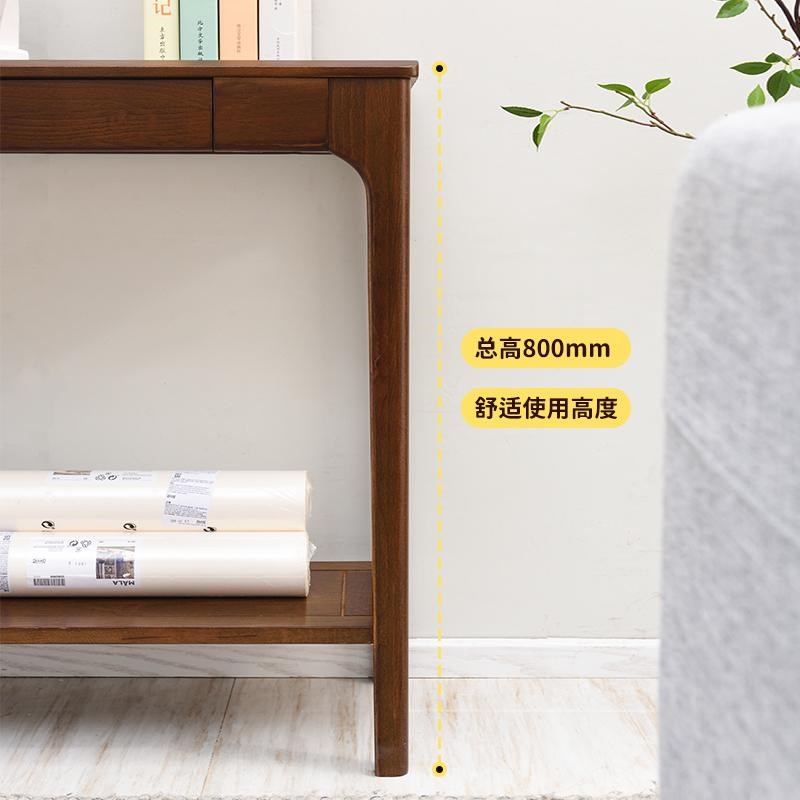玄关桌实木靠墙窄桌子长条景台新中式案台家用条几北Y欧榉木玄关