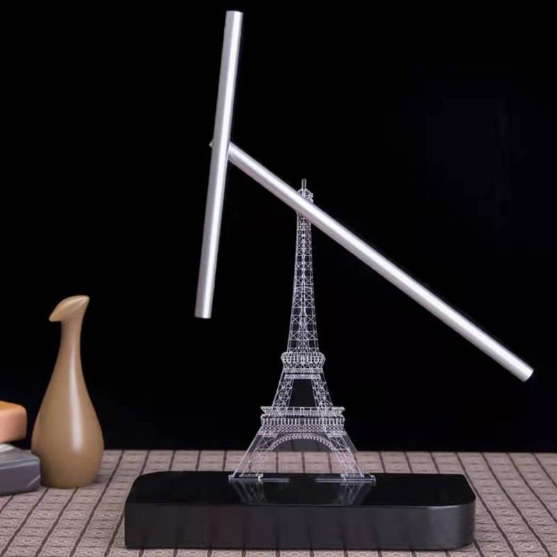 永动摆件办公高柜木底亚克室桌面混客沌摆现代厅家居装饰科技感档