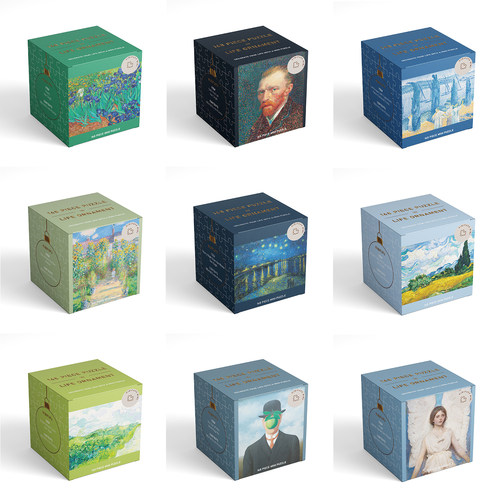 Kibifufu可比富富迷你小拼图治愈有趣玩具梵高创意装饰文艺礼品盒