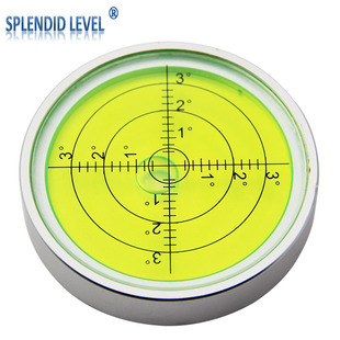 金属万向水平泡磁性7415铝制水准器高精度圆形水平仪水准气泡