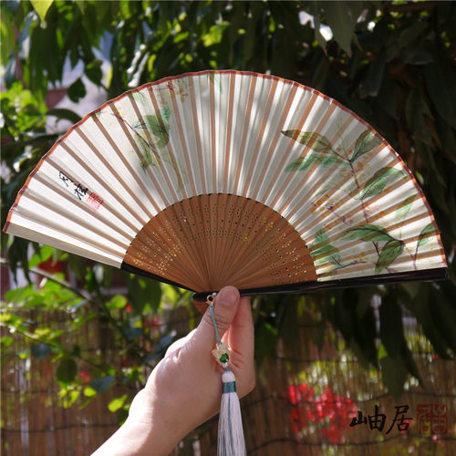 十二花神之月桂扇 复古风6寸女扇折扇汉服扇夏季携带小扇子礼品扇