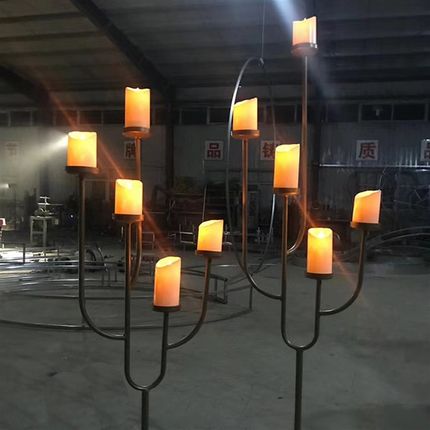 婚庆道具2020新款婚庆中式路引铁艺架子婚礼烛台路引婚庆路引