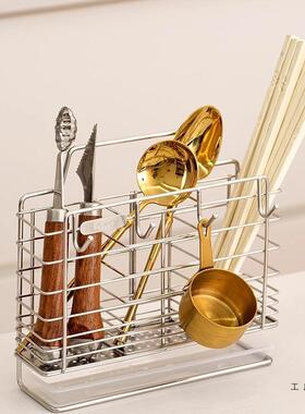 筷子收纳盒筷XVZ筒壁房挂式快笼桶篓厨家用勺新款子架子托置物架