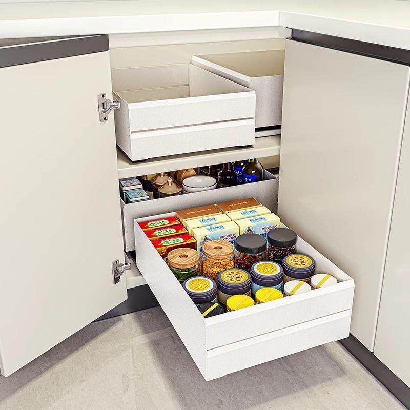 拉篮屉厨房橱柜角柜改造调篮抽式置味物厂家直供架收转纳双围栏储
