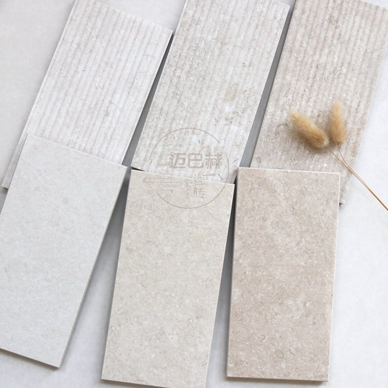 复古莱姆石拉槽瓷砖600sx1200客厅阳台厨房卫生间地砖浴室墙面砖