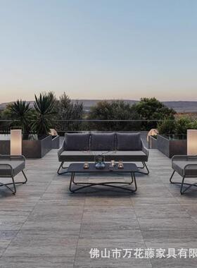 定制户外家组具89053北欧代藤编户外沙发茶几楼盘花园酒店合民宿
