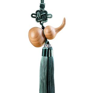 真正宗纯檀木桃木七星葫芦挂件小天然汽车内挂件随身雷击原木刻