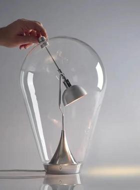 意大利LODES玻璃客厅台灯blow现代简约磁铁调节卧室书房展厅台灯