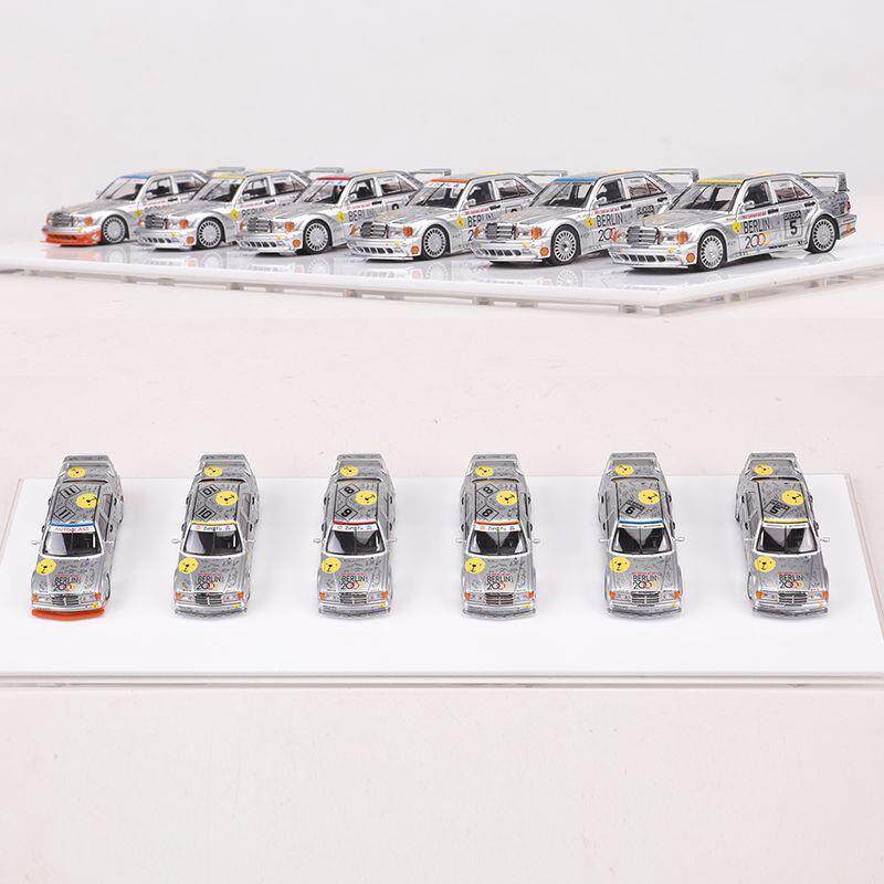 seeker1:64奔驰190e2.5-16EVO柏林熊六车套装仿真合金汽车模型