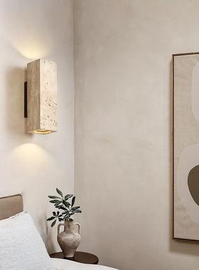 北欧侘寂风LED卧黄道洞石壁灯日式创意床头灯75883壁灯过室阳台壁