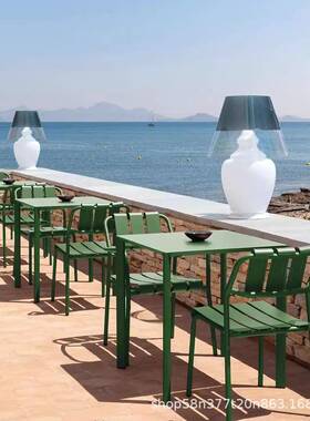 简约别子风户外桌椅露天休闲网红简墅约奶茶店咖啡厅复OSJ古椅休