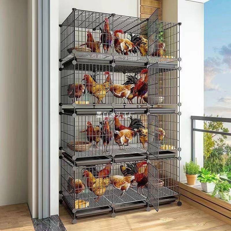 鸡笼子家养UWE殖铁笼大鸡20只三层室外笼内大号特大号用兔自动清
