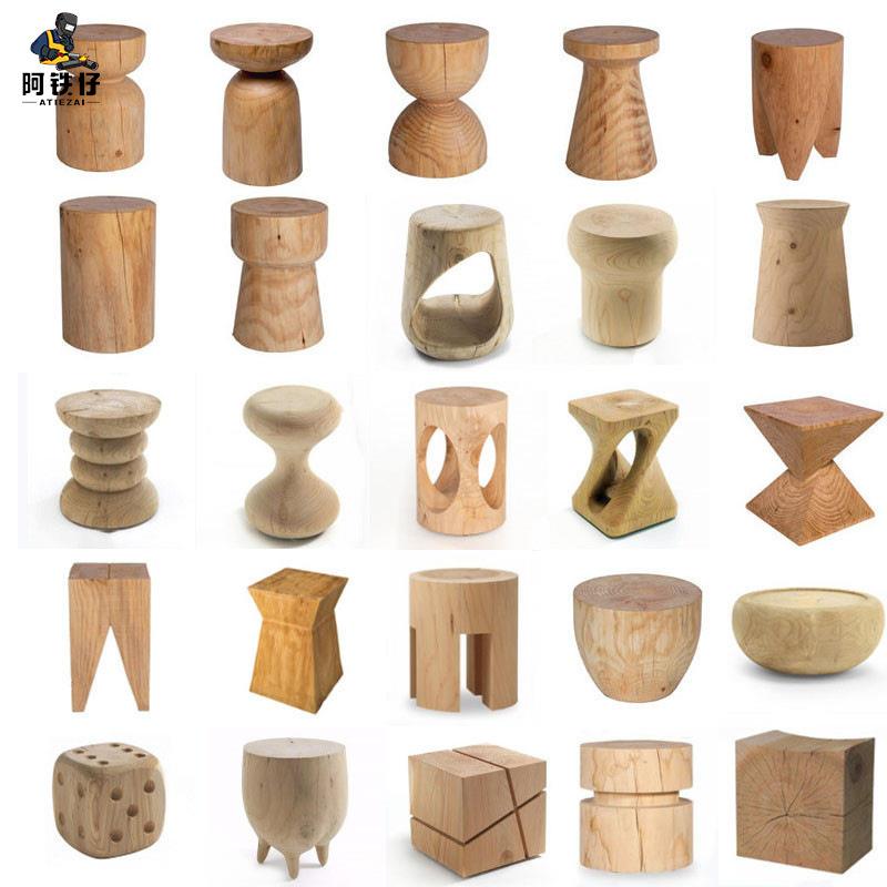 木墩椅子实木凳原茶几木创意角几沙发051820几民宿摆件边树桩坐凳