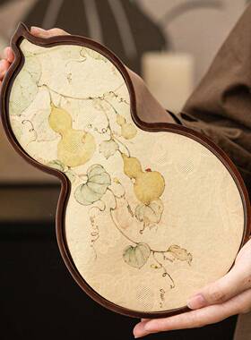 工厂创25JS08-0香意葫芦竹木托盘小型茶盘茶台云水纱防茶席件茶具