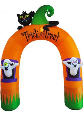 5202私模圣新款户外充气饰万节1装0FT充气拱门幽灵黑猫831趴充气