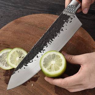 锤纹锻打三732德厨刀厨师古刀复瓜锋利多用刀果刀阳江现货用刀
