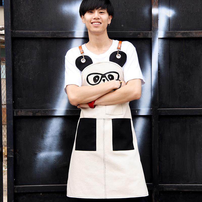 围裙厨房茶店咖啡厅男女美发餐厅花店工童作服定制儿奶印LOG熊猫O,家庭/个人清洁工具,围裙套装,淘宝优惠券,粉丝福利购,淘宝优惠卷