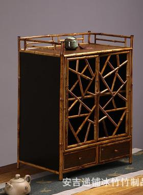 厂家春意纳梅茶鹿棚竹制茶棚茶具收柜禅意博古架20220813茶茶具架