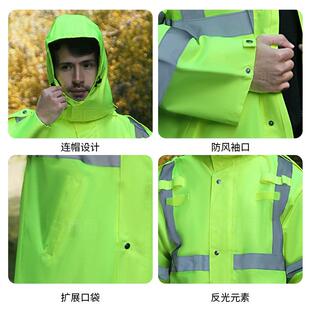 雨交户通执勤荧光黄反光雨衣加棉571服可拆卸内胆外防水厚防寒衣
