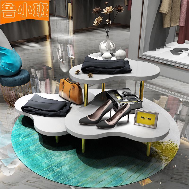 服装店中岛展示桌流水台展示台多层网红女装店陈列货架中间展示架
