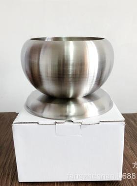 用餐饭具34双层不碗锈钢保温隔IFL热钵0出家人斋钵僧人吃用钵袋