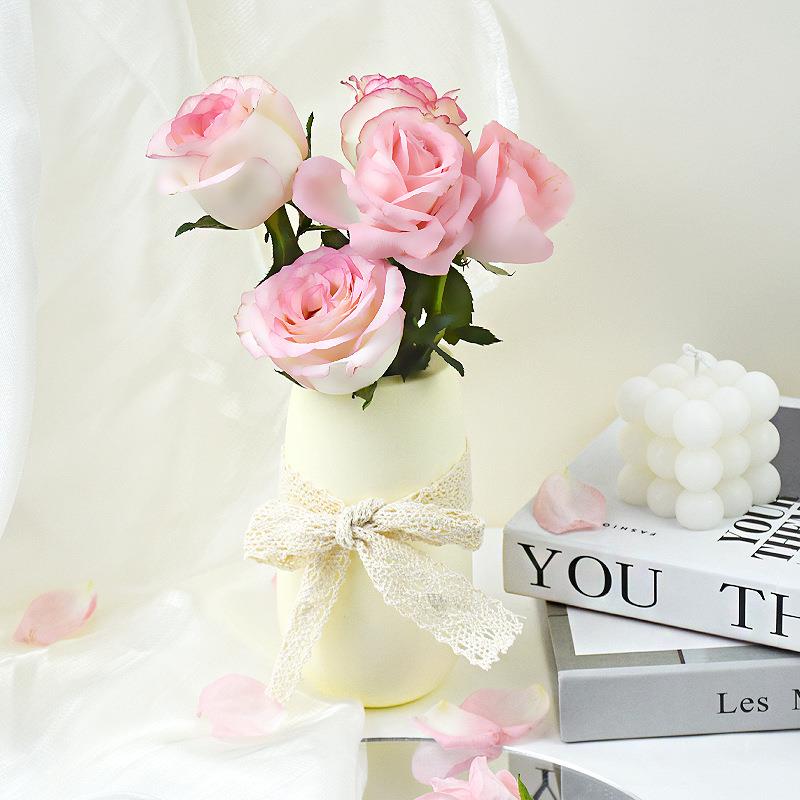 筹凯新具款GL303北欧简约石花瓶硅模具DIY膏胶摆件水泥花盆磨现货