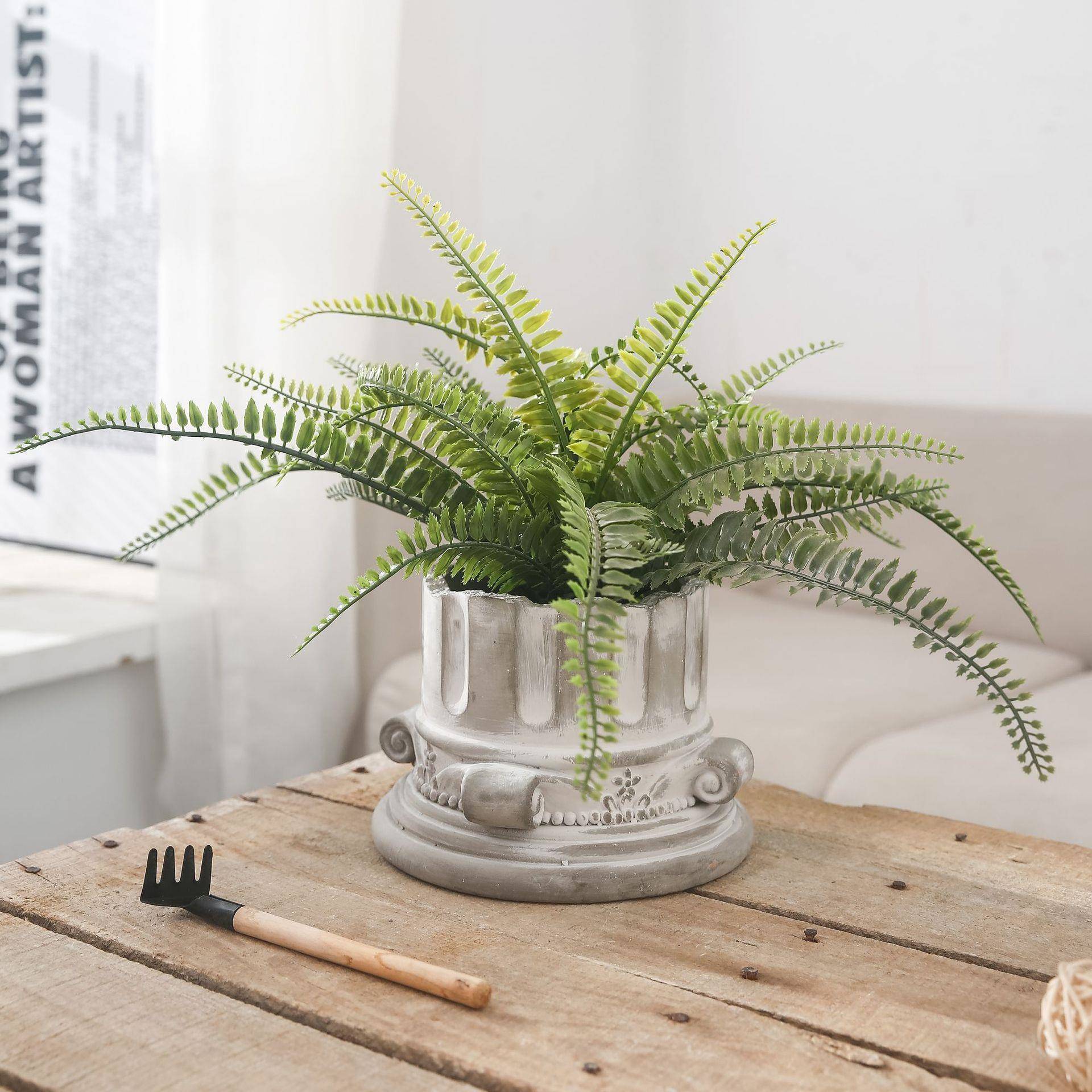 复多肉花古盆罗马柱花器客厅台阳多肉花盆栽园艺装饰摆SY004S44件