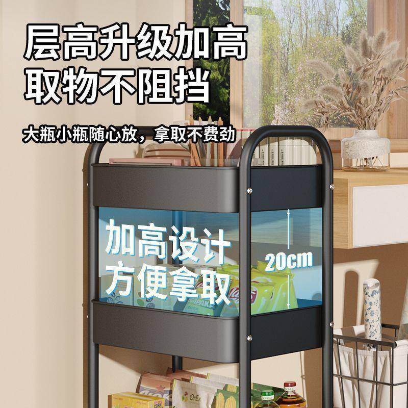 物小推车置物架落地厨浴室移动零食卫厂家直供生间多层卧室床房头