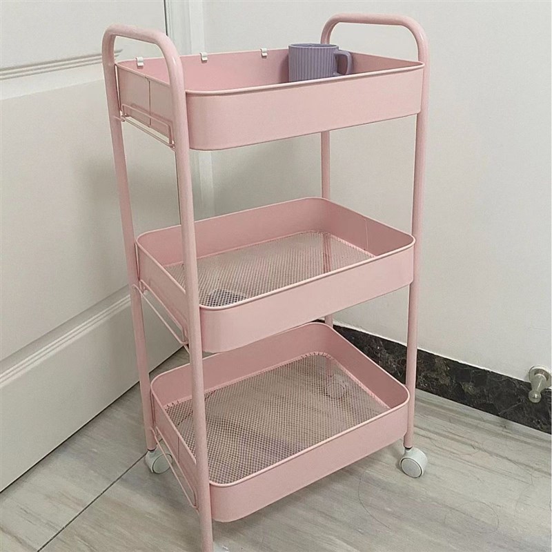 厨房置物架桌面柜子分层架零食架客厅架多K层收纳架子蔬菜篮小推