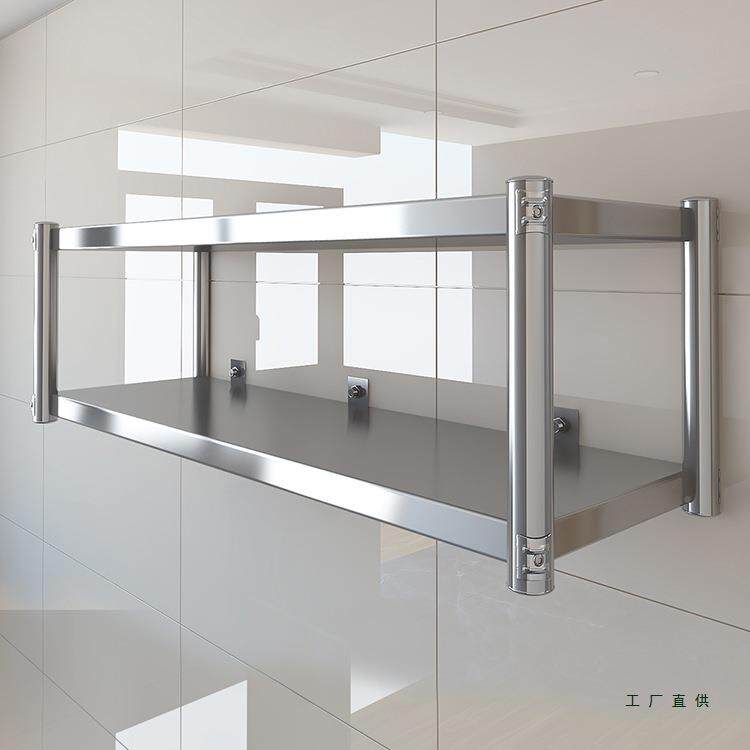 不锈钢物房置架壁挂厨厨房微波炉烤F96S5766箱挂架墙面上墙置物架