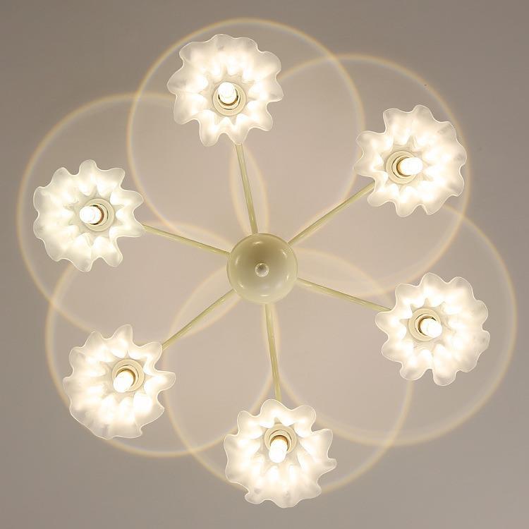 法式8387厅吊灯现简约20客25代新款中古奶风卧油室主灯高级感铃兰