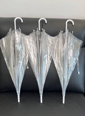 00把透明雨站伞景区地铁站车爆卖8网红拍照1FnTPuEZJ长柄伞骨便宜