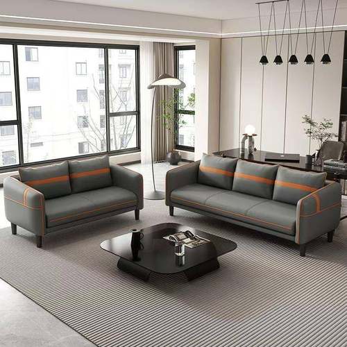 简约小现代户型办沙发公al123寓出租房小沙发客厅公服装店人双三